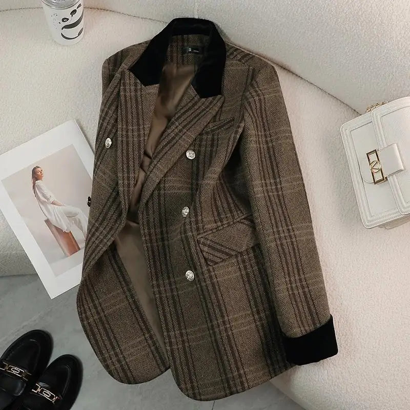 Woolen Jackets Blazer Women's Coats