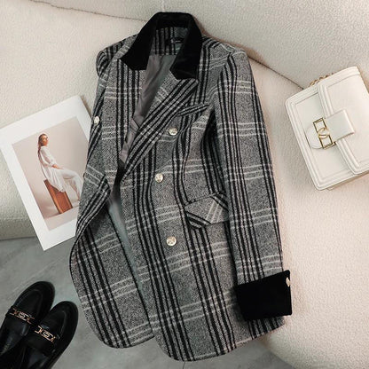 Woolen Jackets Blazer Women's Coats